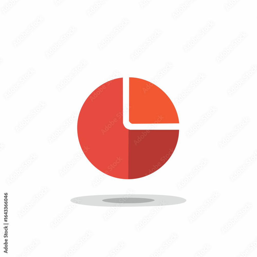 Poster pie chart representing share, segment, and ratio; illustrating proportion in a circle with distinct 