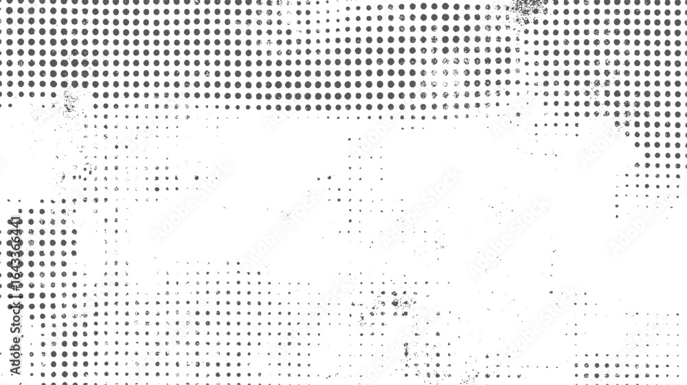 Poster detailed halftone texture overlay. realistic black and white dotted effect. high resolution grunge h