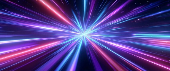 Radiant Light Beams in Space