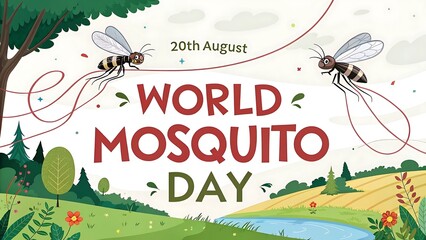 Cute mosquito illustration celebrates World Mosquito Day