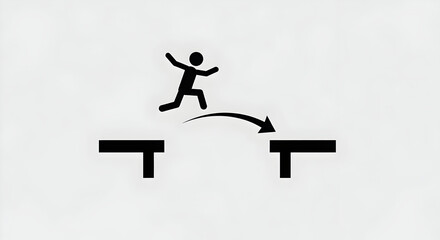 Silhouette of Person Jumping Over a Barrier: Motion and Risk in Adventure Training