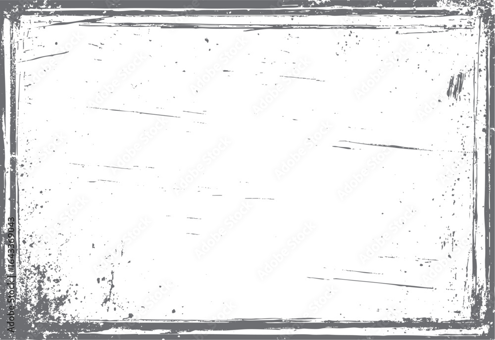 Poster old rectangle frame texture with grunge effect. rough distressed edges and vintage style for retro d