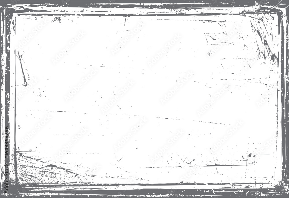 Poster rectangular distressed border texture for grunge design. high resolution texture with worn, aged, an
