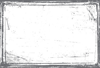 Rectangular distressed border texture for grunge design. High resolution texture with worn, aged, and vintage aesthetic appeal.  