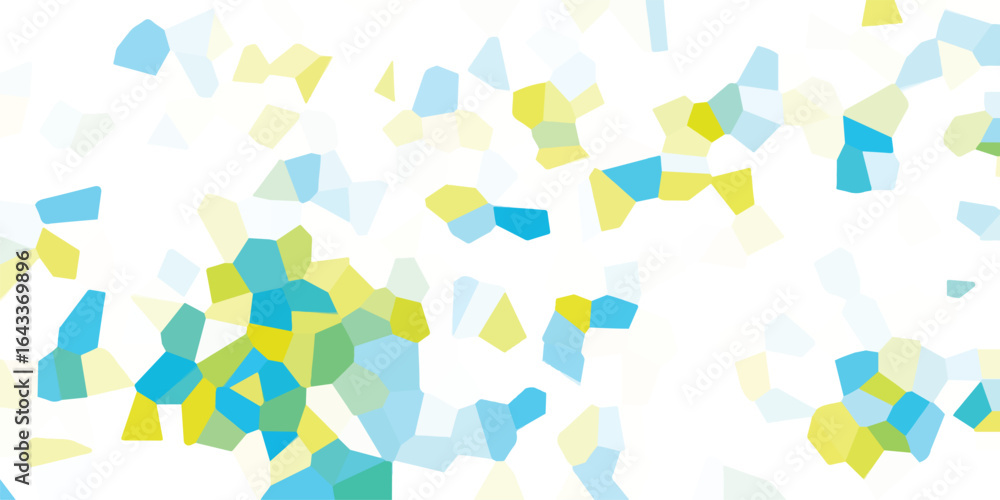 Poster abstract mosaic pattern in cool color tones suitable for backgrounds and design elements featuring g