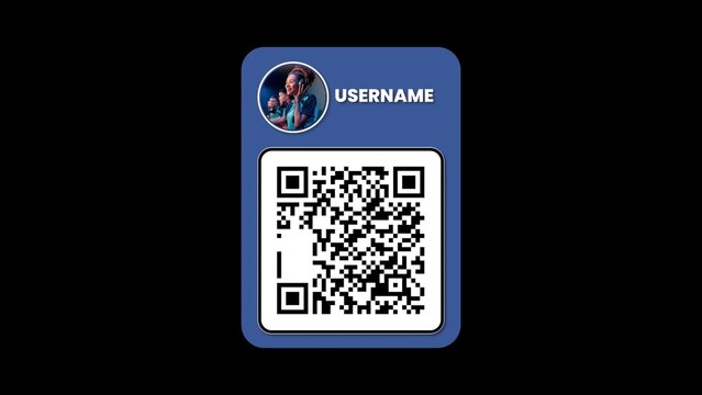 Modern QR Code Pop Lower Thirds With Image & Username