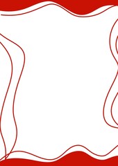 Simple background with red wave motif
