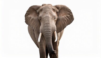 african elephant isolated on white background