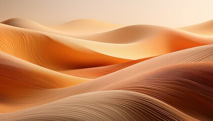 abstract waves of soft orange and beige curves create a serene flowing landscape with a smooth textured appearance