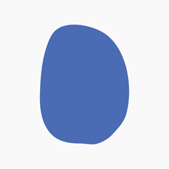 Blob shape, blue abstract design vector