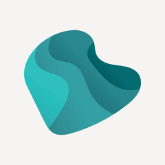 Fototapeta premium Blue organic shape vector