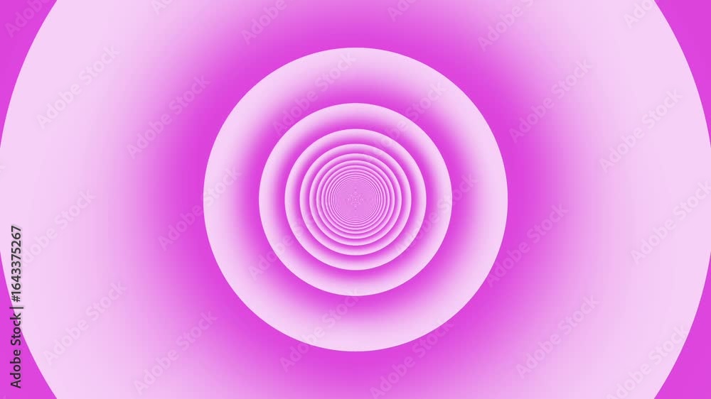 Poster abstract pink concentric circles with a glowing gradient effect, creating a tunnellike visual