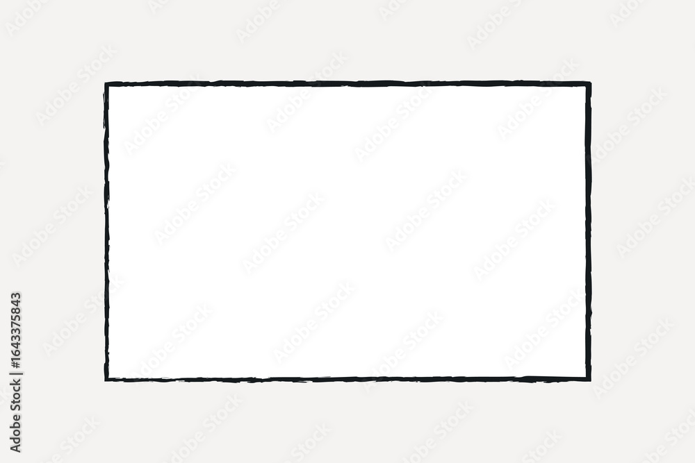 Poster white rectangular shape collage element vector