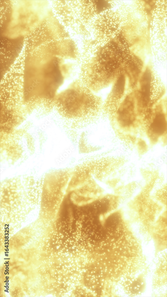 Aufkleber bright golden particles creating a fiery texture with intense radiance and fluid flame-like movement