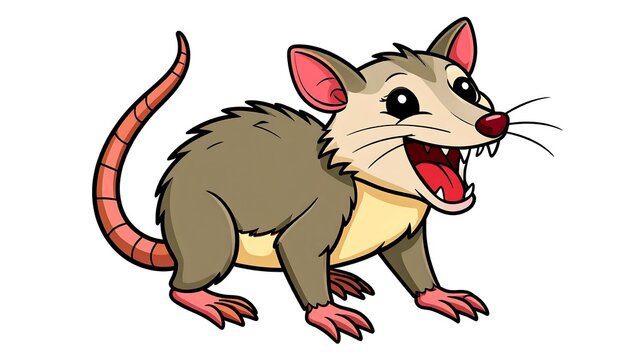 Cartoon opossum