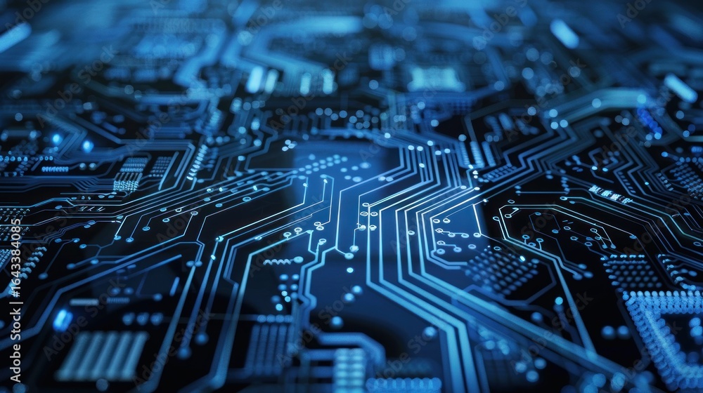 Poster technology background with circuit board design