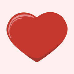 Red heart collage element vector