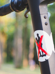 Electric scooters in the recreation park