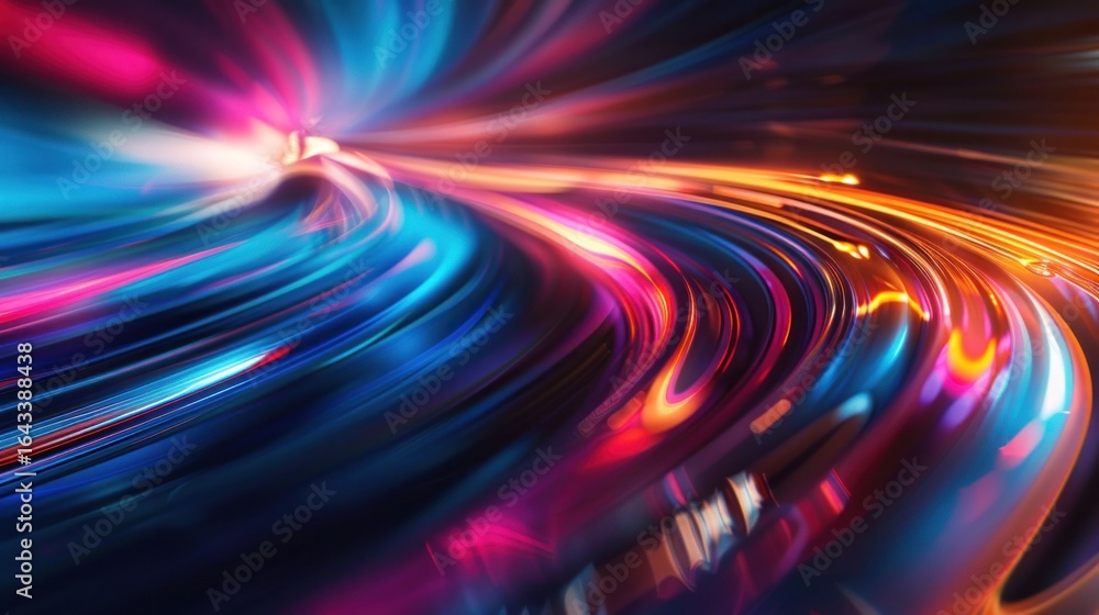 Poster dynamic abstract light effects in motion