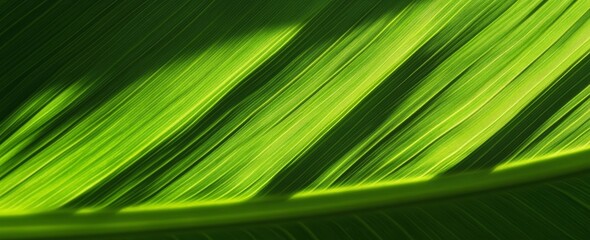 Obraz premium Close-up of a vibrant green leaf with detailed vein patterns