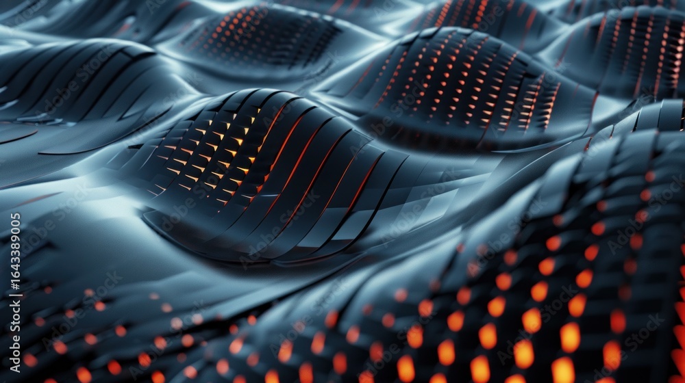 Poster futuristic abstract pattern with 3d effect