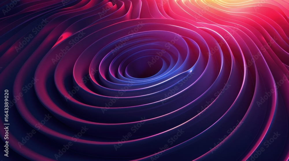 Poster futuristic abstract pattern with 3d effect