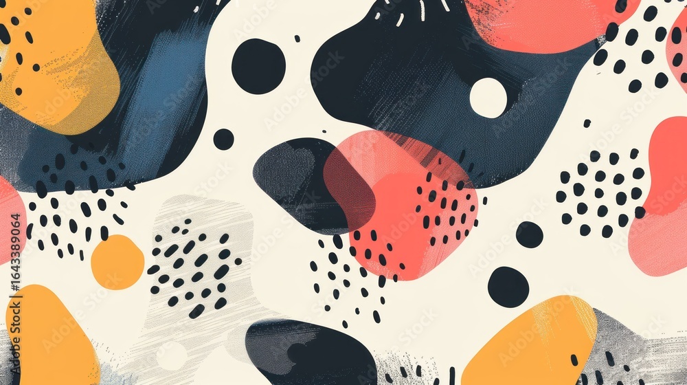 Poster minimal abstract pattern for textile design