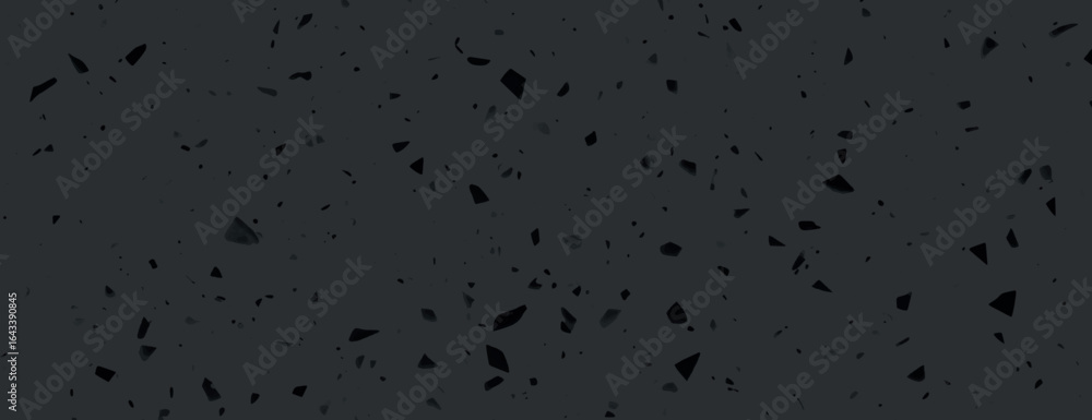 Aufkleber dark gray background, terrazzo style background with scattered black flecks, creating a textured, mo