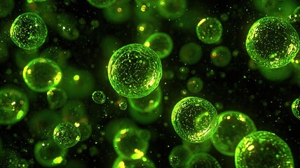 Glowing Green Tea Molecules in Microscopic Environment Releasing Energy to Trigger Cellular Clearance and Support Brain Health