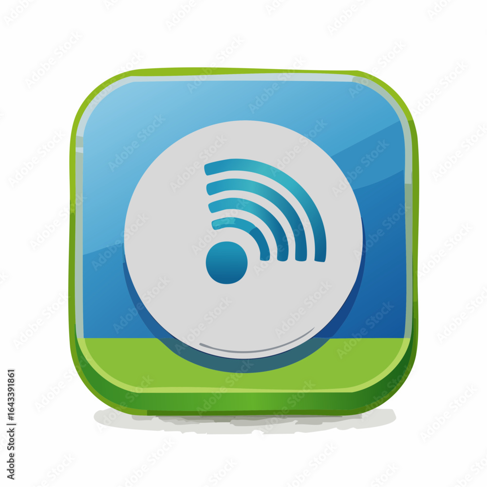 Poster vector icon of a wi-fi signal symbolizing wireless internet connection