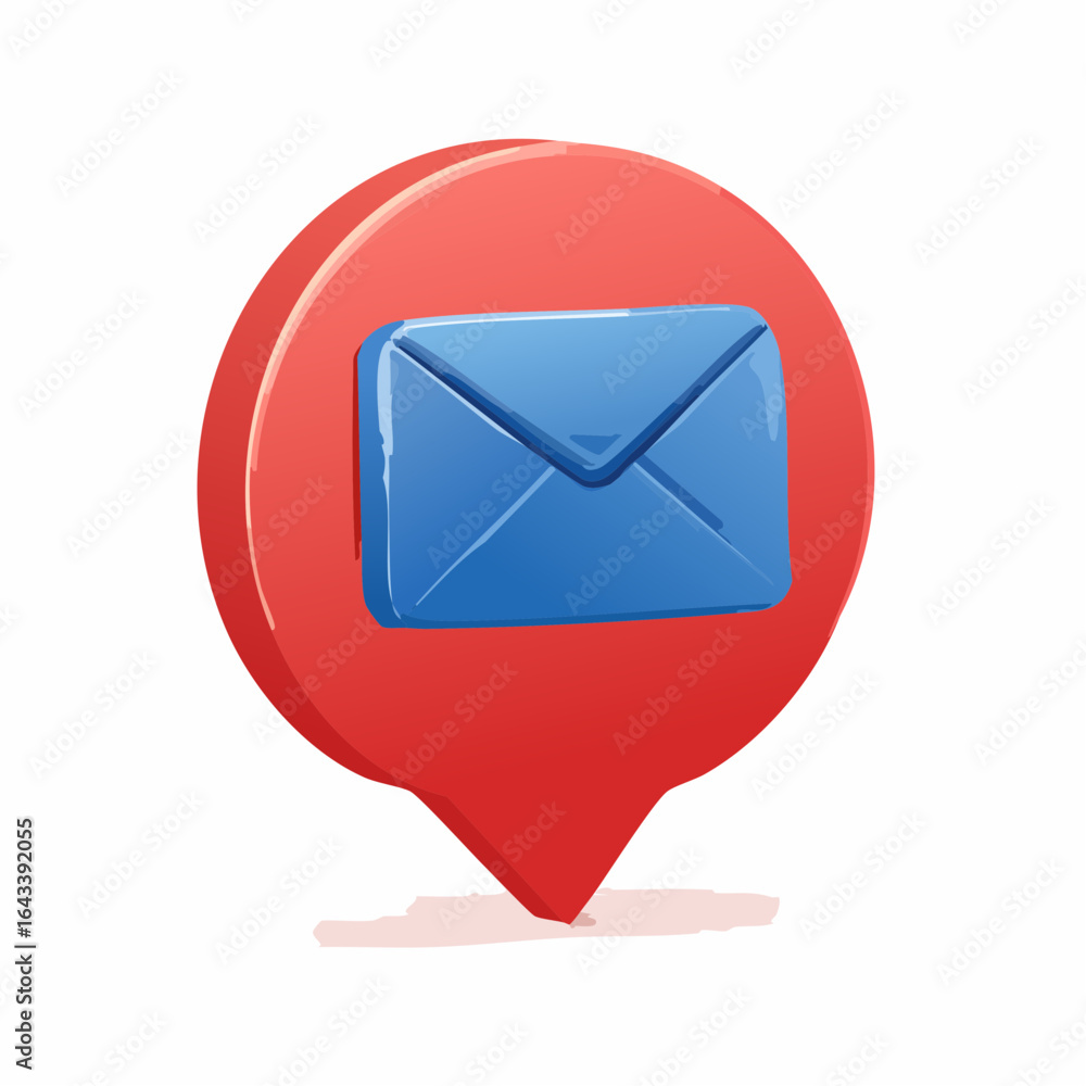 Aufkleber email symbol on an envelope icon for web communication