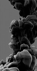 Abstract ink swirling