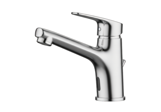 Sleek Chrome Automatic Faucet for Modern Bathrooms and Kitchens A Hygienic and Water-Saving Fixture with Infrared Sensor Technology for Touchless Operation