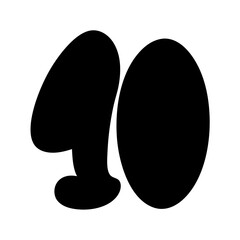 Abstract representation of the number forty, a minimalist artistic creation