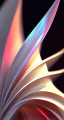 Abstract iridescent layered forms