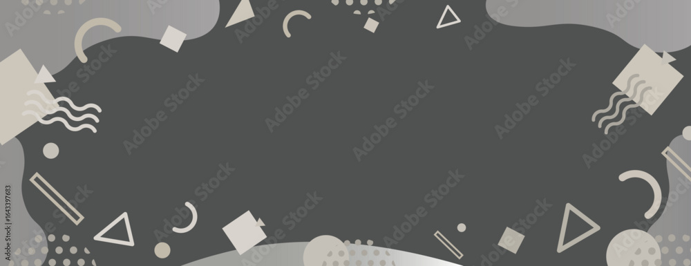 Aufkleber abstract gray background with geometric shapes. the background features a smooth gray texture with g