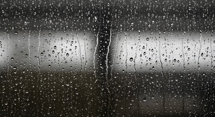 Rainy window view