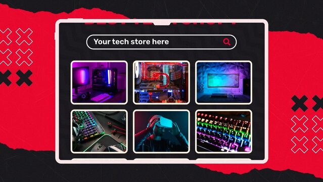 Dark Theme Gaming Website Tablet Scroll Slideshow
