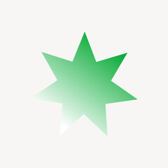Gradient green starburst vector