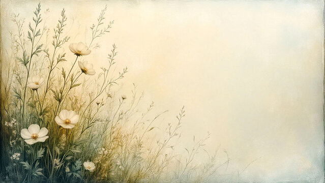 Delicate Botanical Background for Greeting Cards