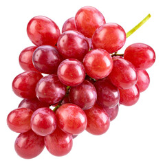Fototapeta premium Red Grape Bunch: A close-up captures the freshness of a ripe bunch of succulent red grapes. Each grape appears plump and juicy, ready to burst with flavor. A symbol of health.