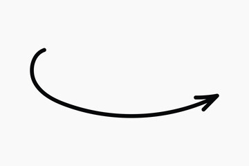 Curved arrow illustration vector