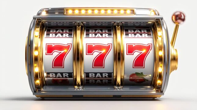 Slot machine with three sevens