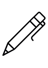 Fototapeta premium Simple black pen illustration in minimalistic style 