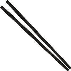 chopsticks silhouette vector illustration on white backgroun