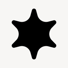 Abstract black star shape illustration vector