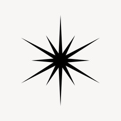 Obraz premium Black starburst minimalist design vector