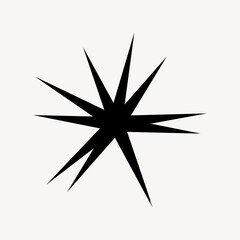 Obraz premium Abstract black starburst shape vector