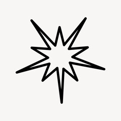 Black starburst icon design vector