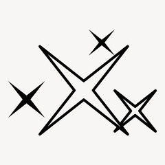 Minimalist star sparkles illustration vector